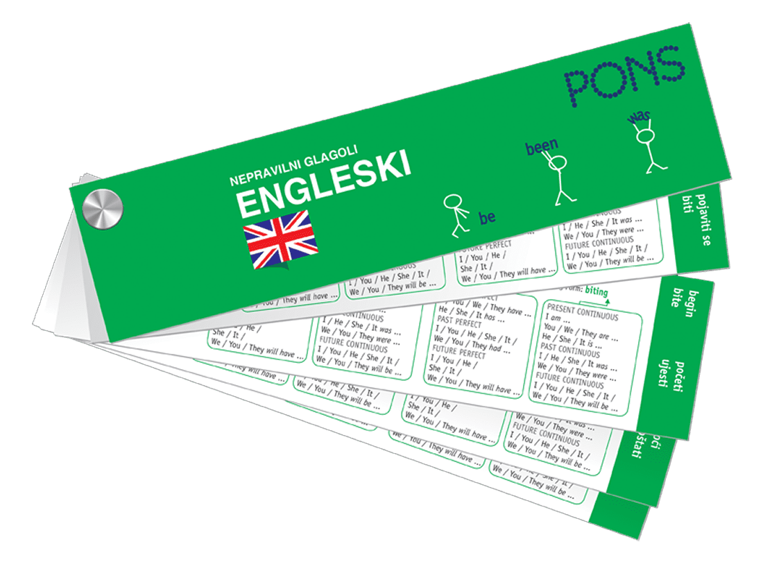 PONS, Неправилни глаголи за учење енглеског језика