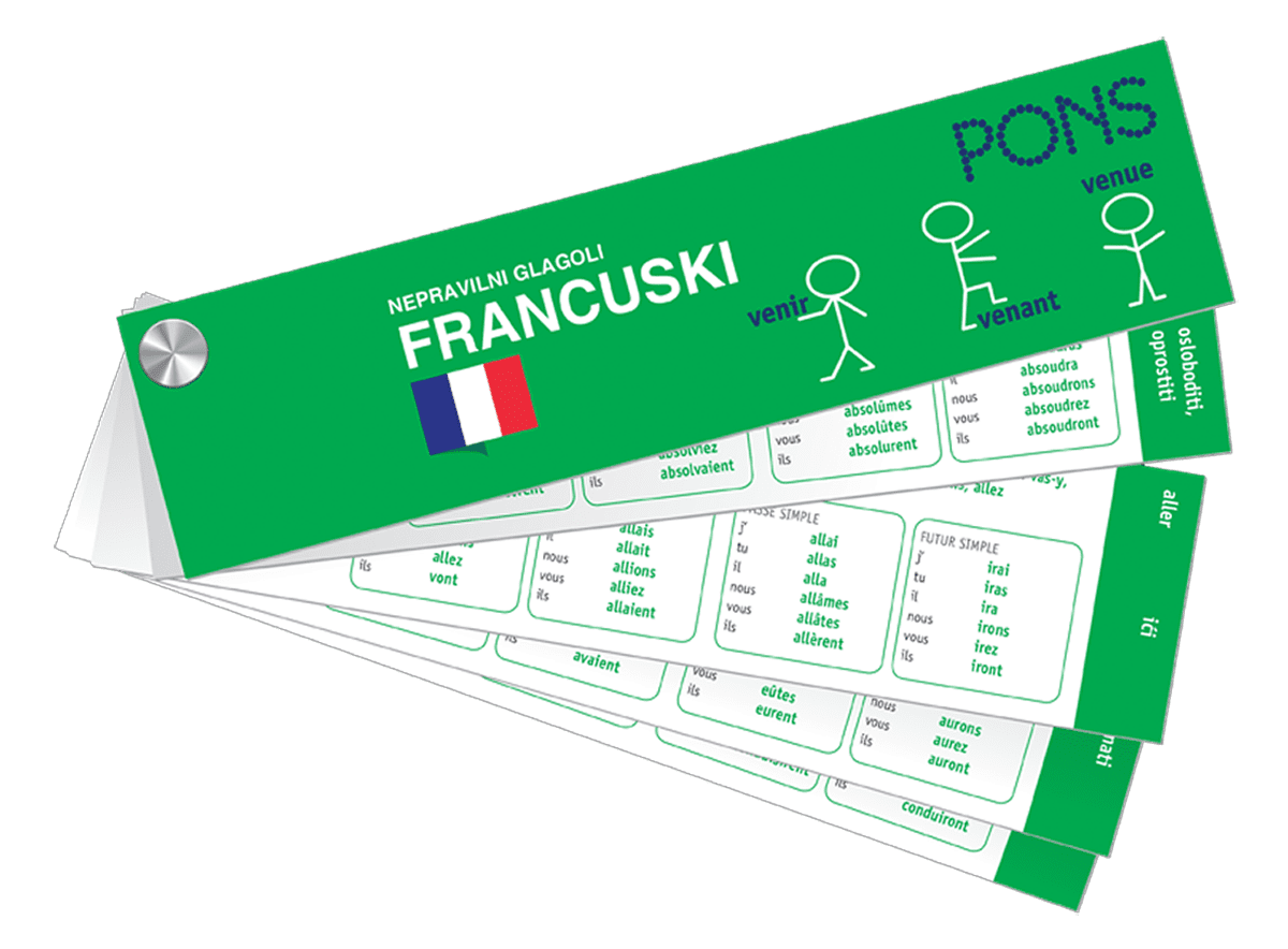 PONS, Неправилни глаголи за учење француског језика