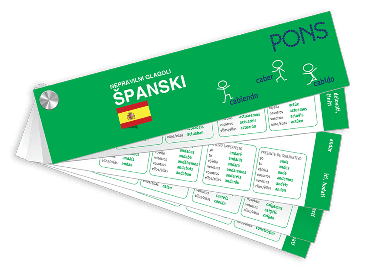 PONS, Неправилни глаголи за учење шпанског језика